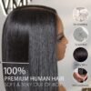Double Drawn Glueless 2X6 Closure Lace Bob 100% Human Hair Wig - Image 2