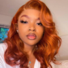 Ginger Orange Color Glueless 13x4 Frontal Lace Wig