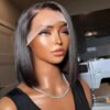 Glueless Bone straight 13x4 Frontal Lace Ready to Go Bob Wig