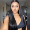 300% Density Bone Straight lace Frontal Wig 350 Gram - Image 3