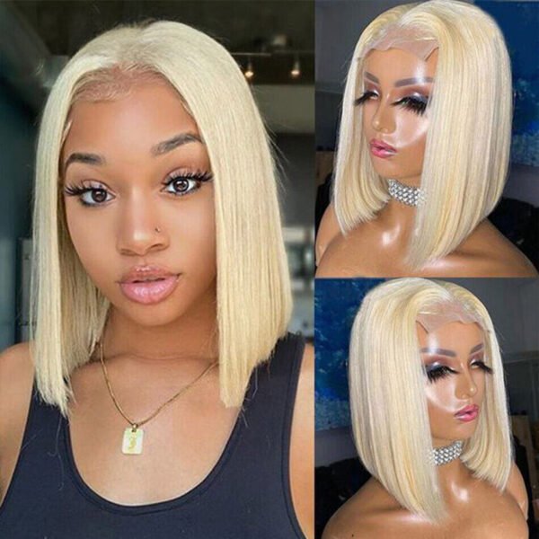 Silky 4x4 Closure Bob Wig White 613# - Image 2