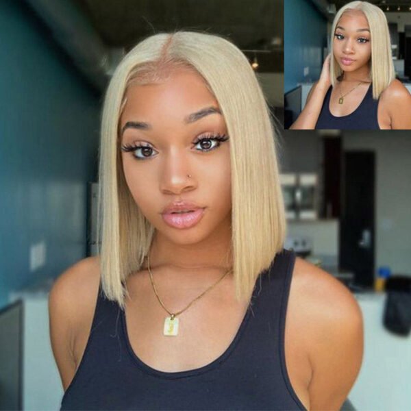 Silky 4x4 Closure Bob Wig White 613# - Image 3